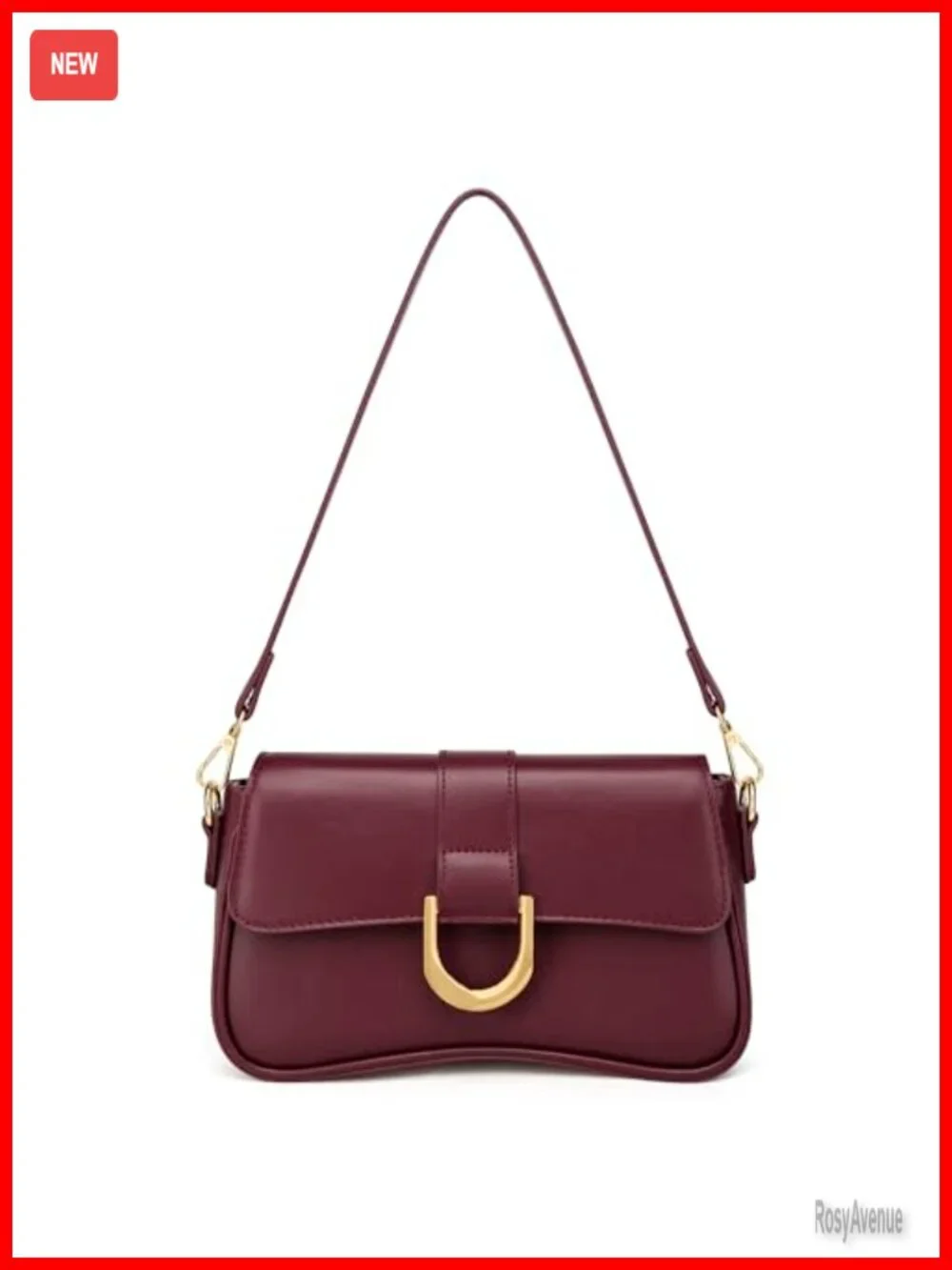 Vegan Leather Small Hobo Bag with Removable Strap